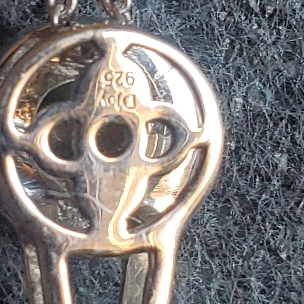 MULTIGEMSTONE Ferris wheel pendant necklace 1.75ctw platinum over sterli… - Picture 6 of 11